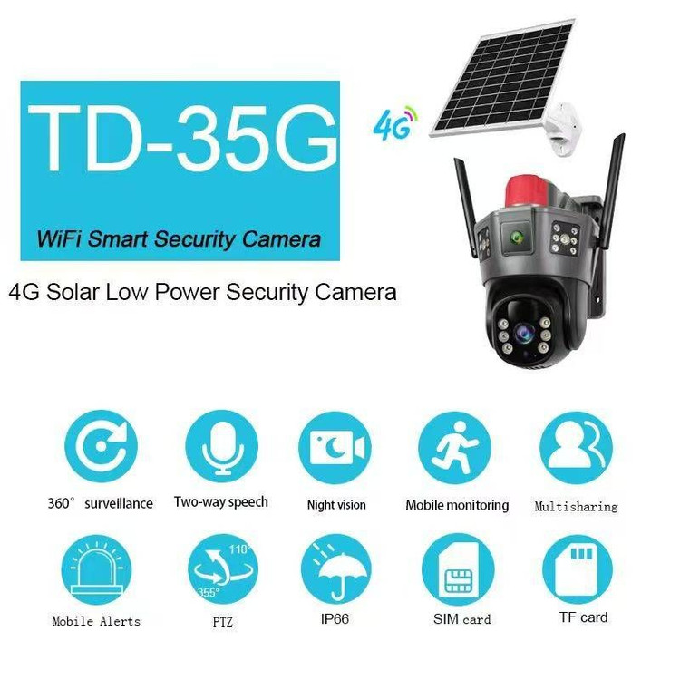 دوربین 2 لنز سیمکارتخور به همراه سولار خورشیدی TD-35G